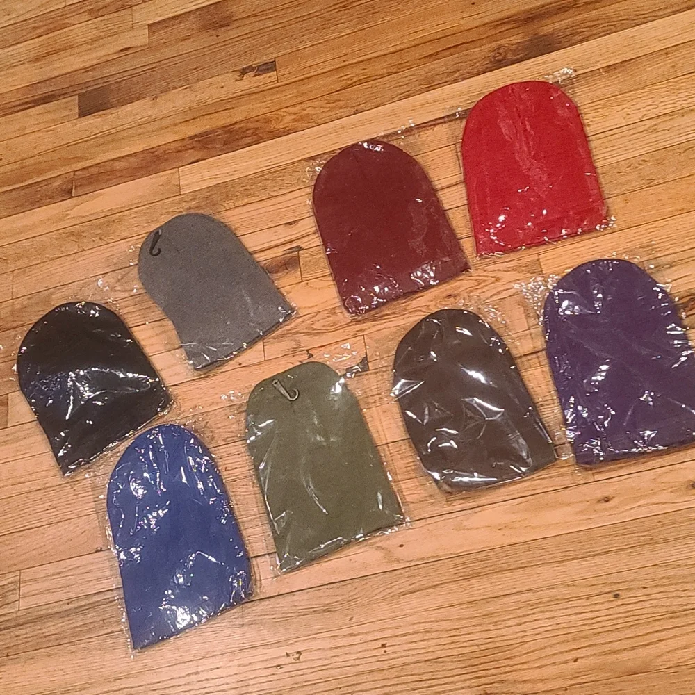 ❤️10/$20 New knit long beanie cap unisex Black